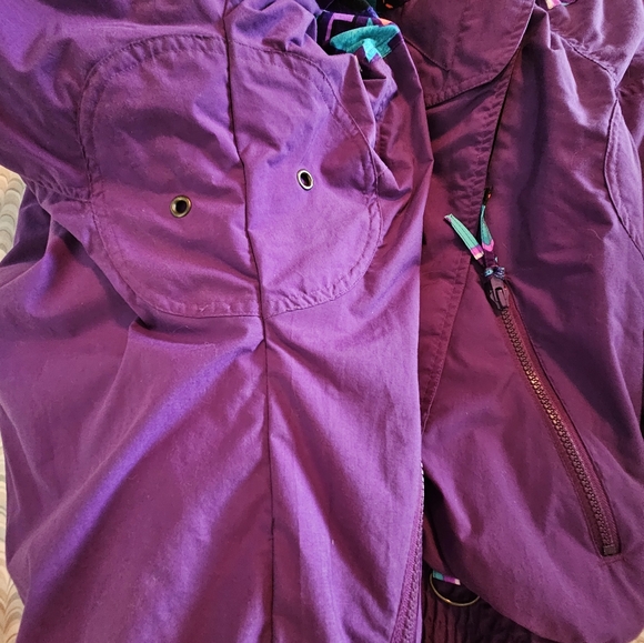 Vtg St John's Bay Women's Purple Wind Breaker Ski  Jacket Tribal Medium 80s-90s - Picture 9 of 14
